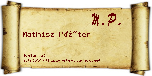 Mathisz Péter névjegykártya